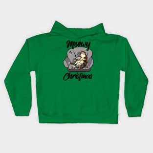 Cats Christmas. Meowy Christmas. Kids Hoodie